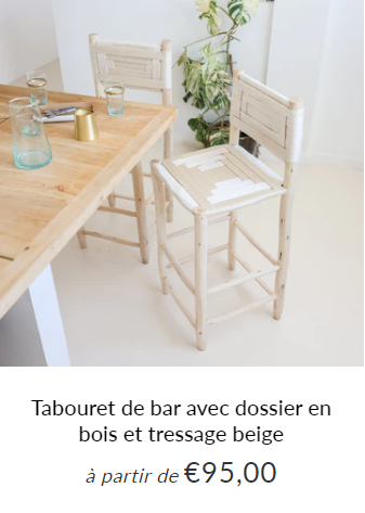 tabouret en bois maroc