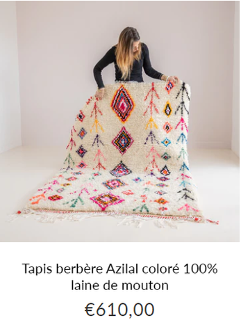 Tapis berbère Azilal coloré 