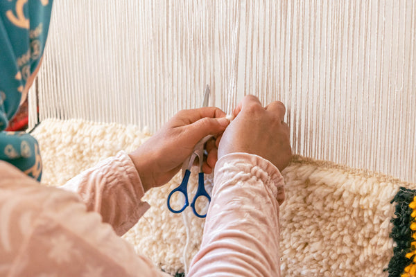 la fabrication des tapis berbères