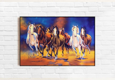 lucky seven horses painting
