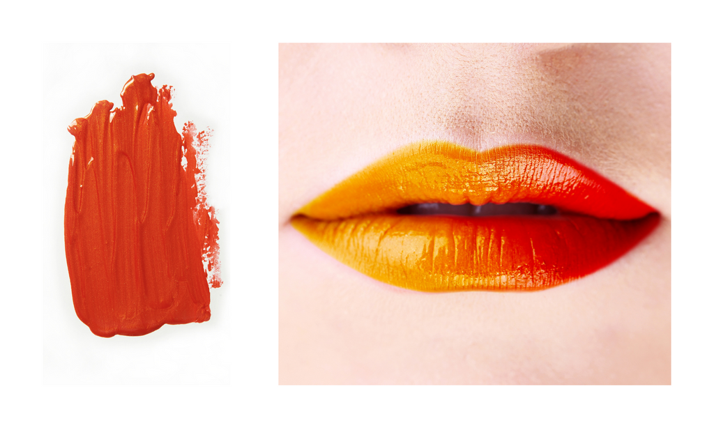 Orange lipstick