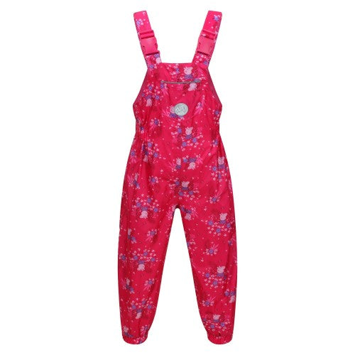 Regatta Childrens/Kids Muddy Puddle Peppa Pig Floral Dungarees - 9-12 Months