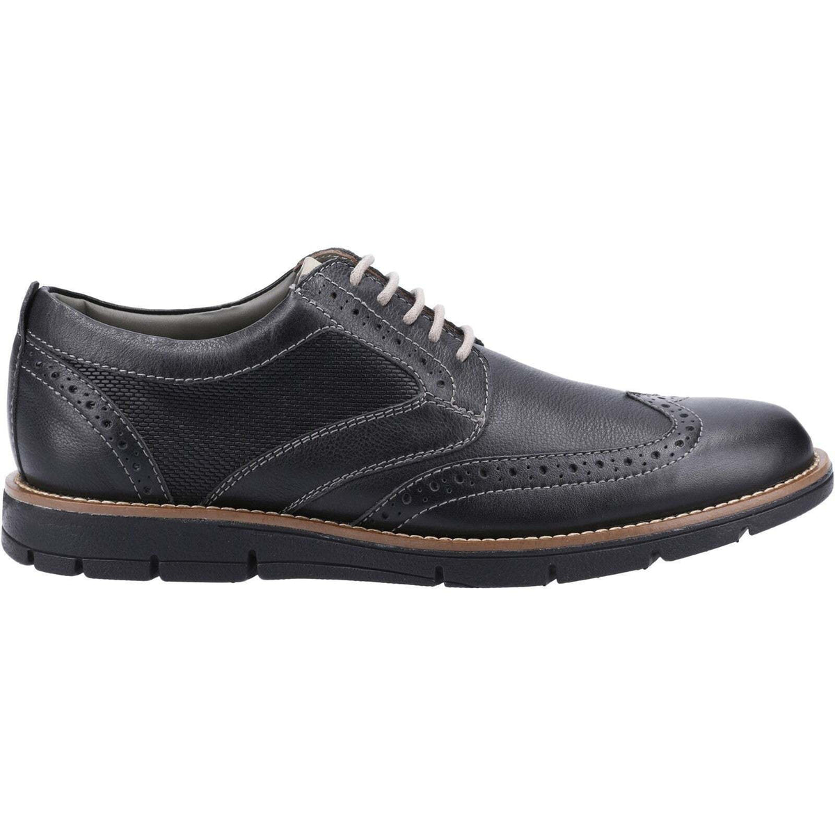 Hush Puppies Mens Elon Lace Leather Brogues | Discounts on Great Brands