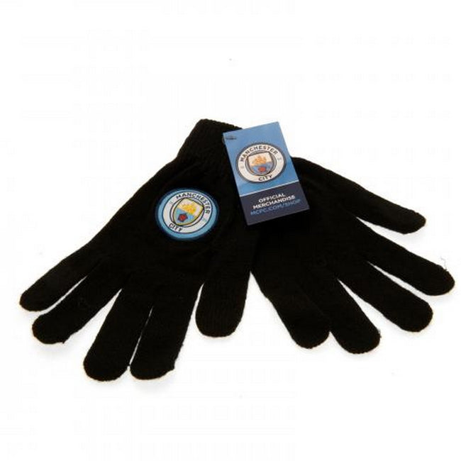 Manchester City FC Childrens/Kids Knitted Gloves | Discounts on great ...