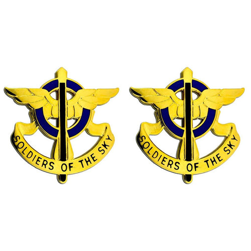 10th Aviation Regiment Unit Crest Soldiers of the Sky - Left and Right