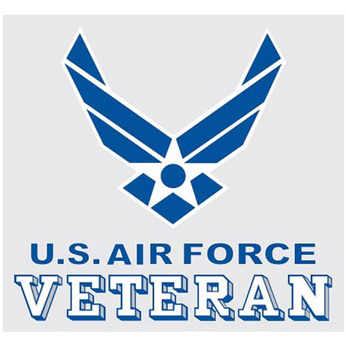 US Air Force Veteran with Wing Logo Decal Car Sticker 3.5" x 3.25"