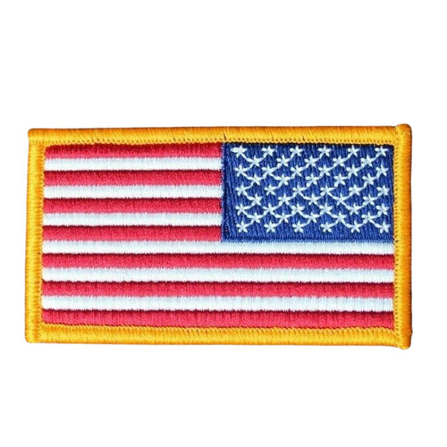 Reverse American Flag  Color Patch with Hook and Loop