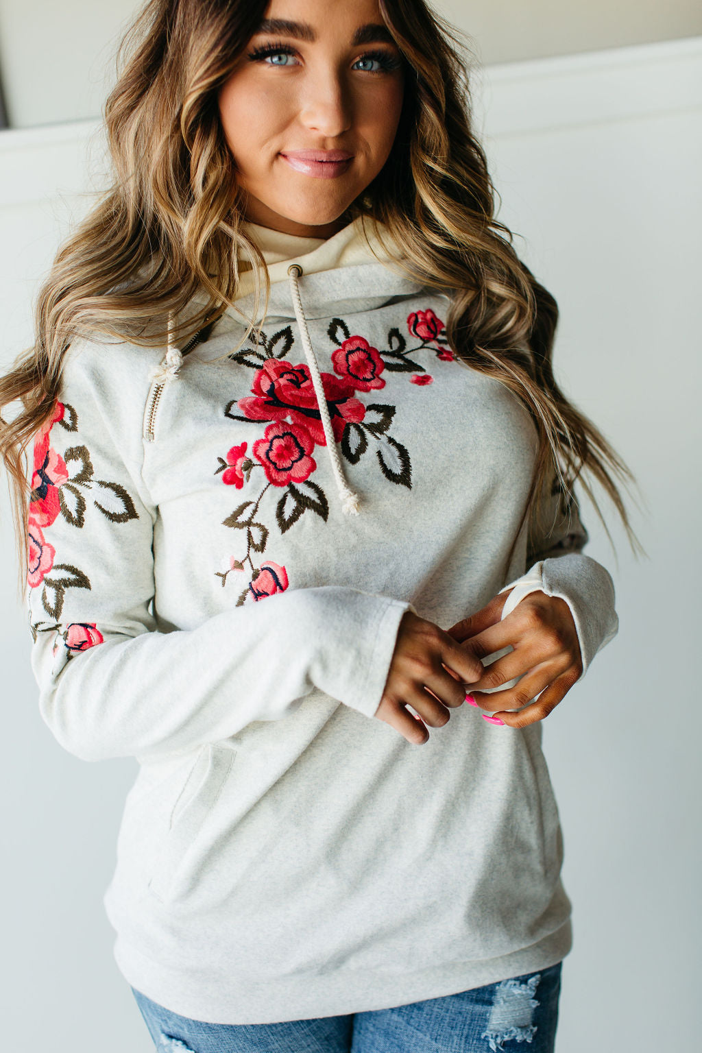 ampersand doublehood sweatshirt