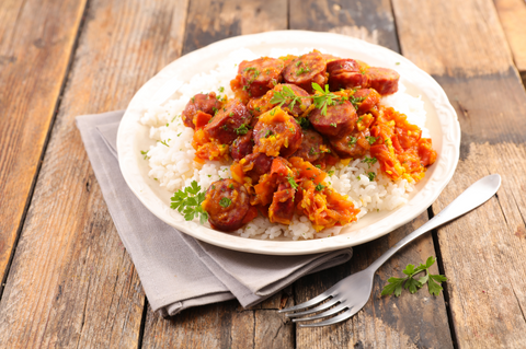 rougail saucisse réunionnais