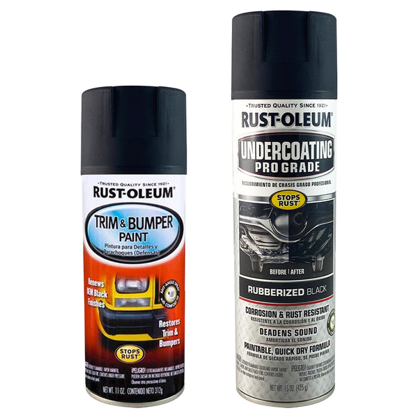 Rust Oleum Rubberized Undercoating Spray Grade Car Automotive Black Paint  15 oz