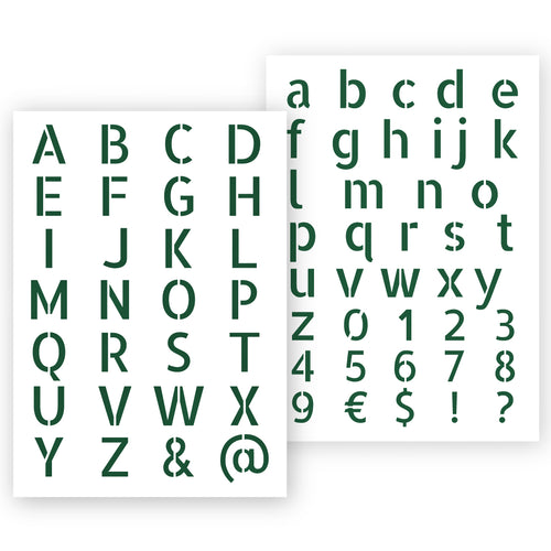 DEQUERA Alphabet Templates, Alphabet Stencils, Pack of 5, Letter