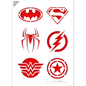 Superhero Stencils at QBIX Stencils