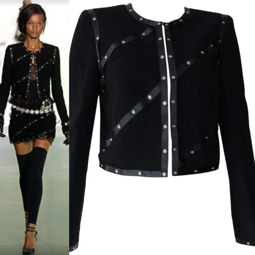 Tweed jacket Chanel Black size 40 FR in Tweed - 32841480