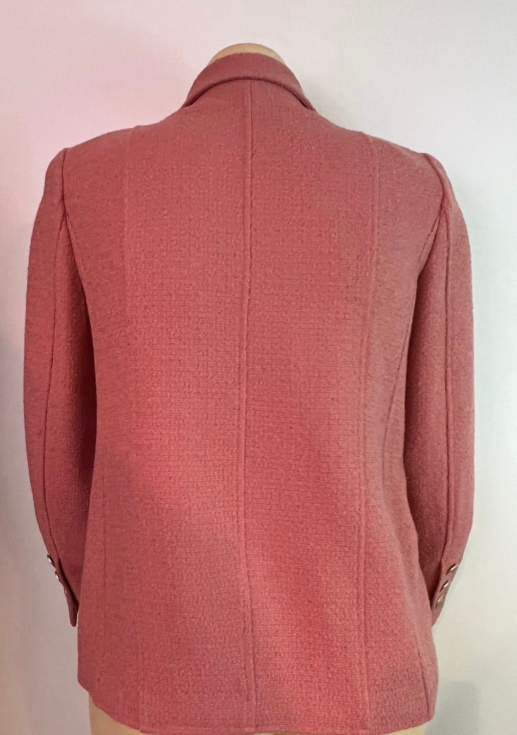 CHANEL Pristine 97A 1997 Vintage Pink BOUCLE Tweed Jacket Karl Lagerfeld 34  US2  eBay