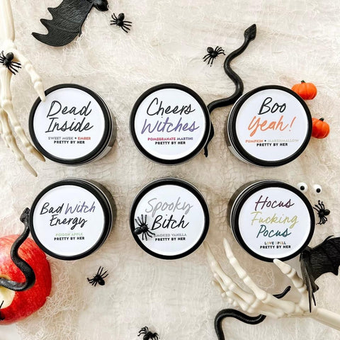 Halloween Sample Set | Spooky Season Scented Soy Wax Candles | Pretty By Her