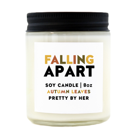 Falling Apart | Autumn Leaves Scented Soy Wax Candle | Pretty by Her