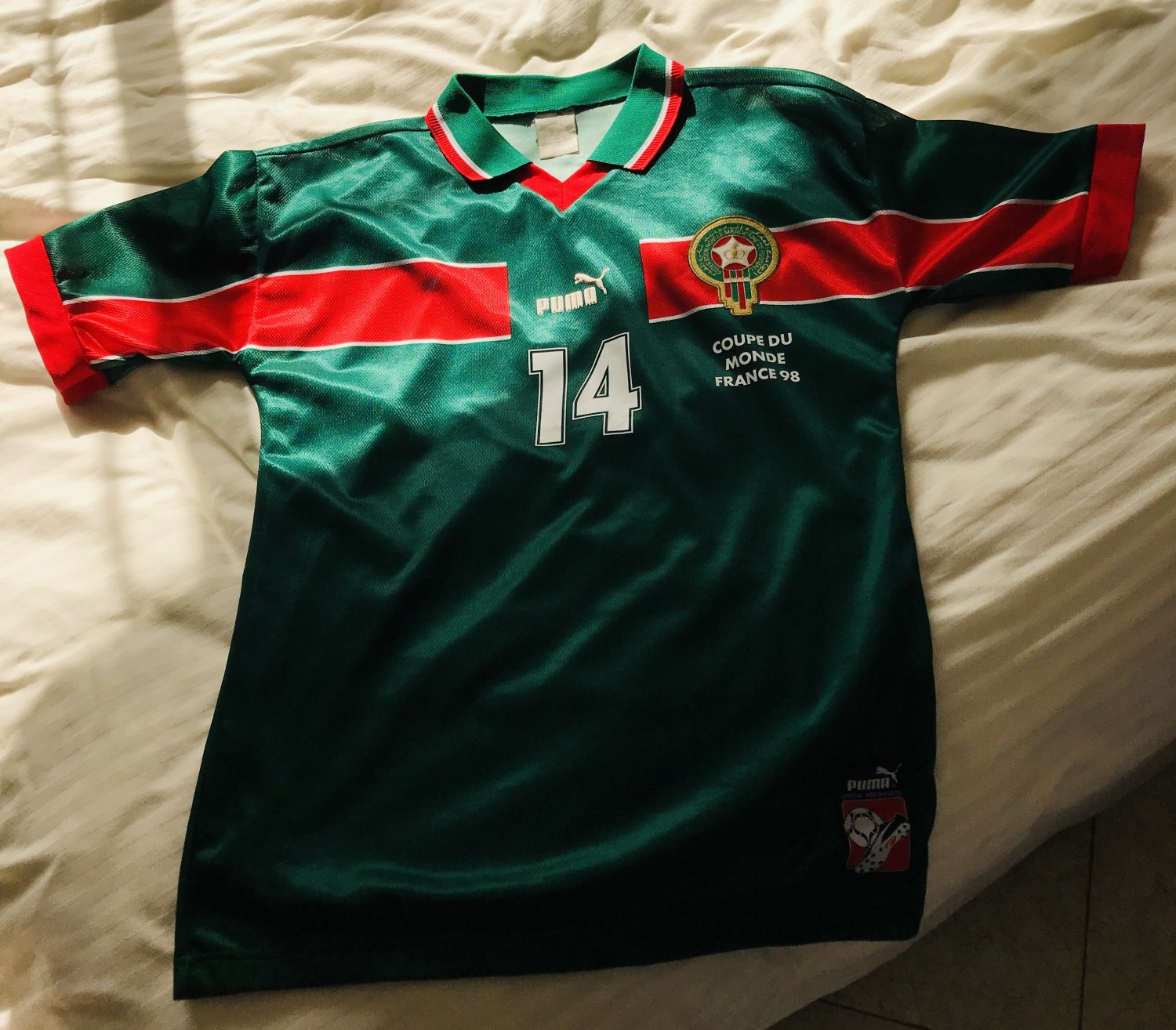 maillot maroc 1998