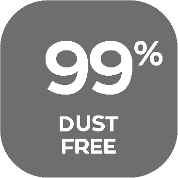 99% dust free.