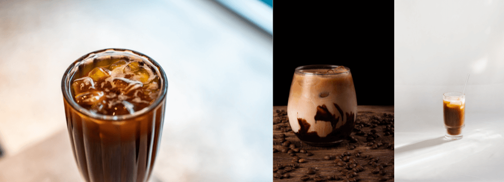 black cold brew coffee or add milk to your iced latte