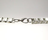 Large-link Box Chain in Brushed Silver-Tone Metal