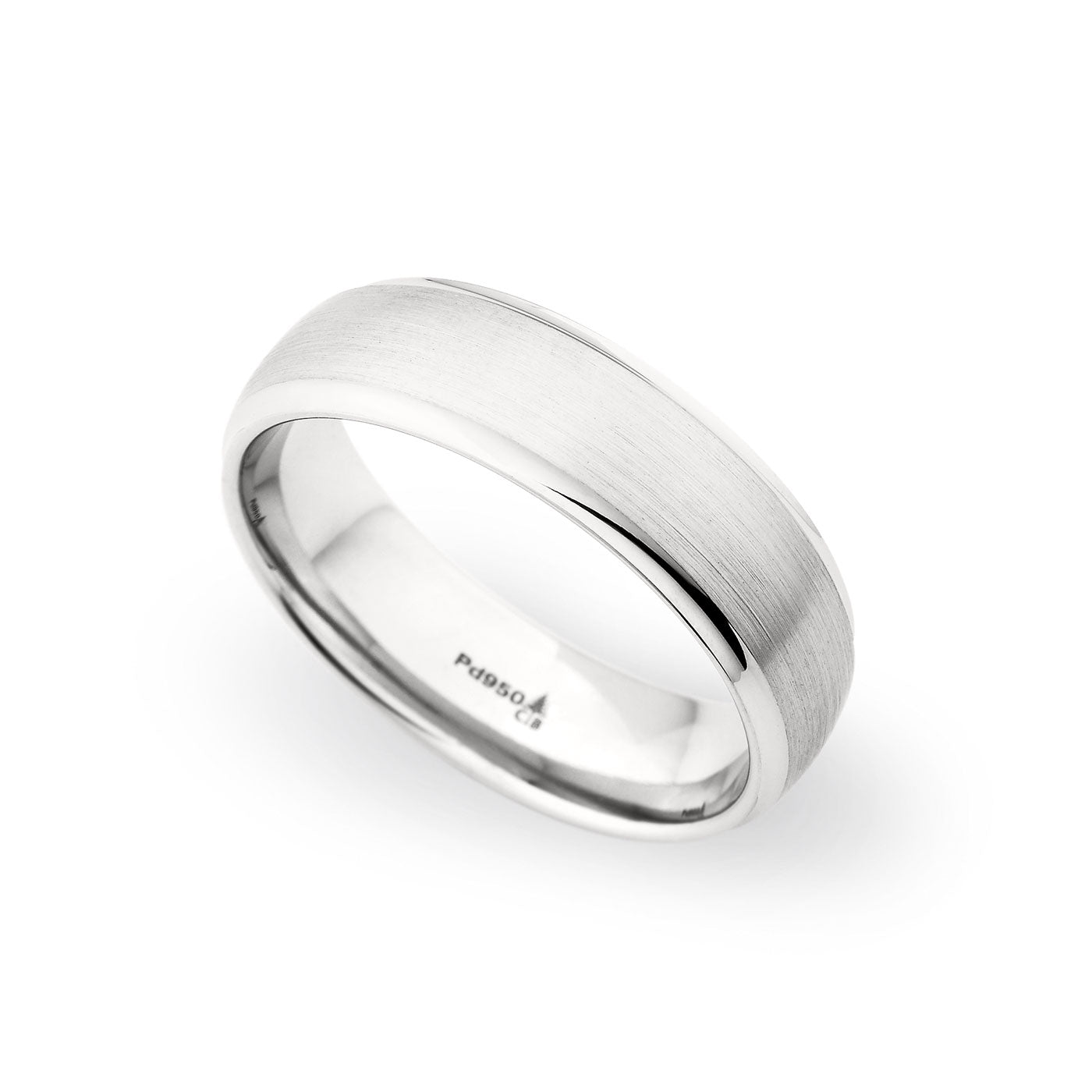 Palladium 6.5mm Brushed Raised Center Band - Bruce G Weber product image