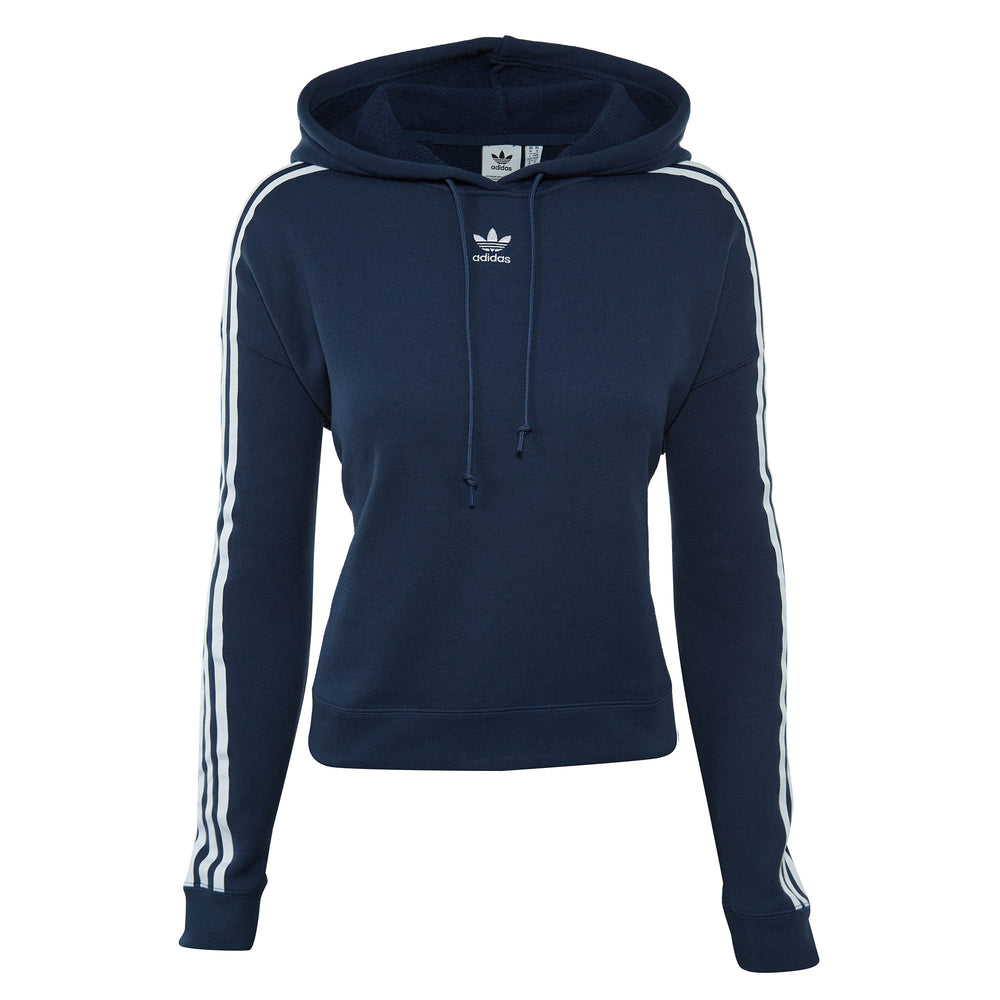 adidas cropped hoodie mineral blue