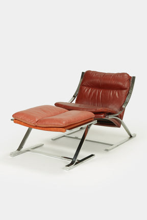 2x Zeta Chair mit Ottoman Paul Tuttle Strässle, 70er