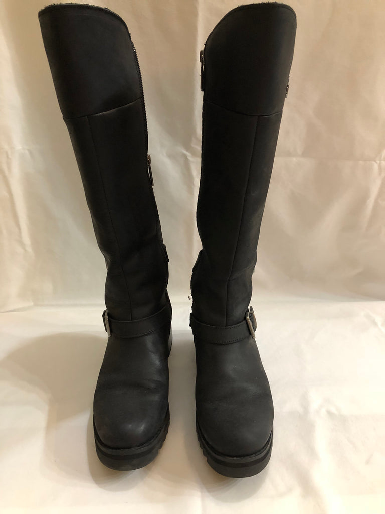womens black harley boots