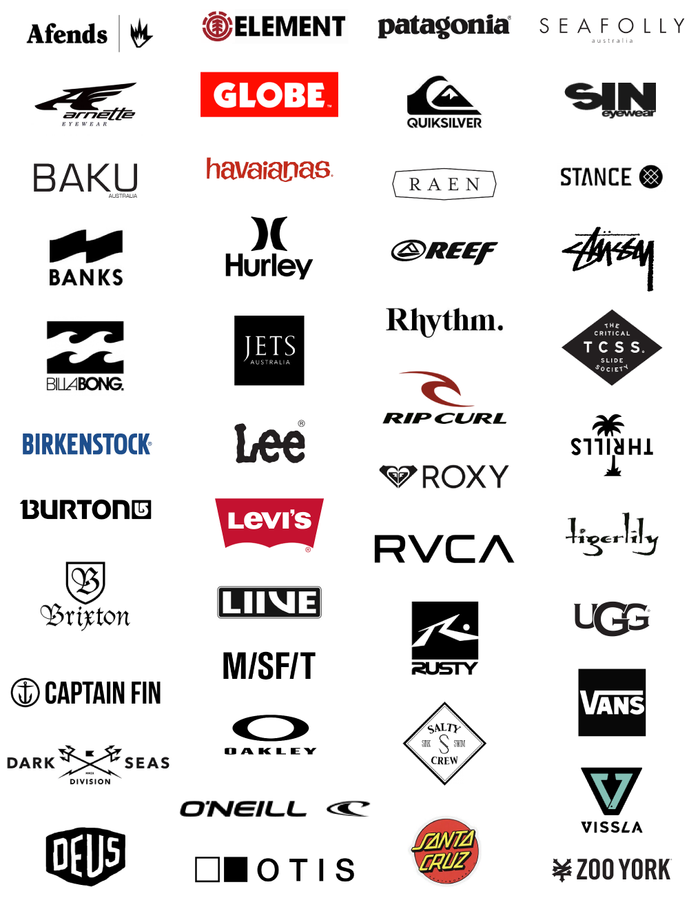 Brands We Stock – Lorne Surf Shop