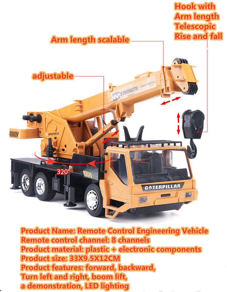 remote control crane truck toy