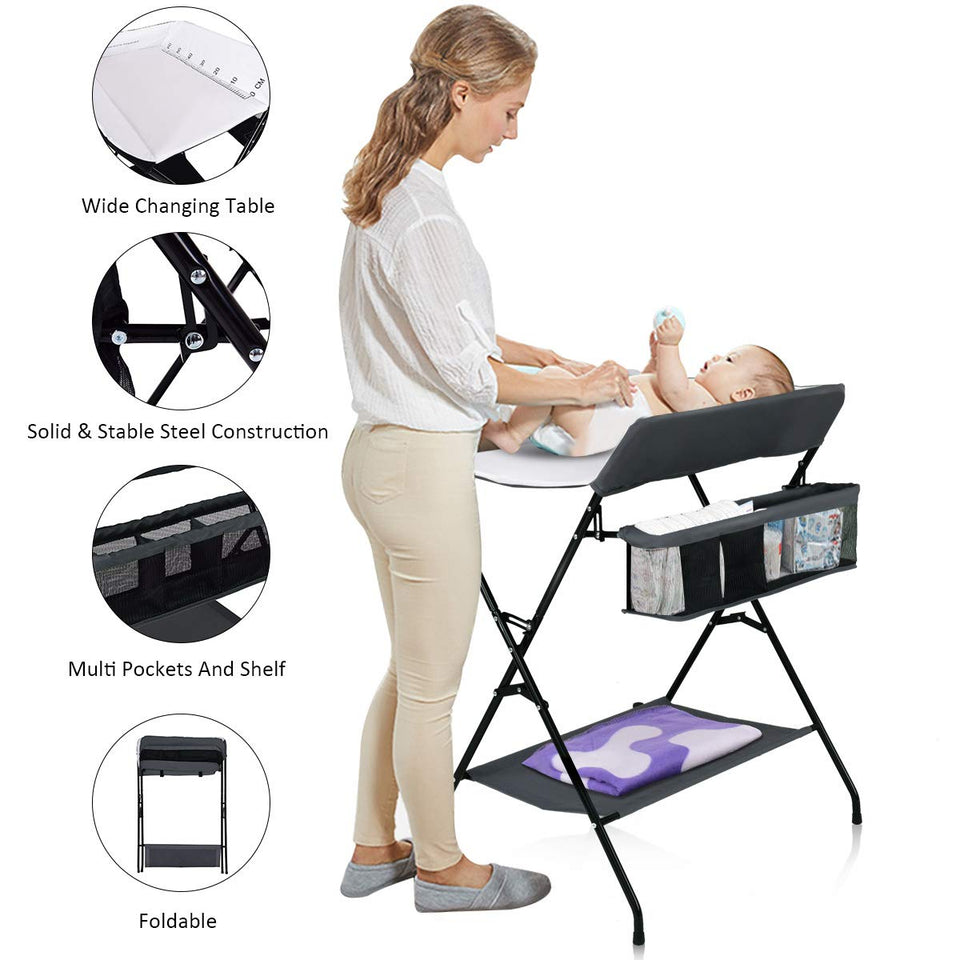 folding baby changing station