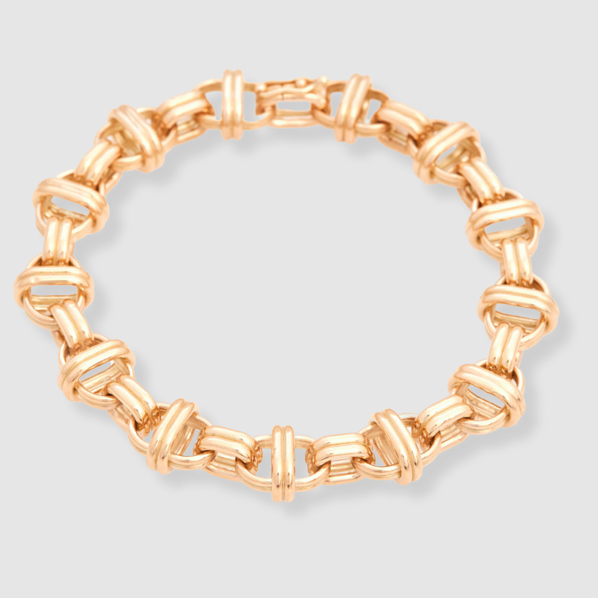 Oval Chain Bracelet 18K Yellow Gold, Medium Link, 7.25"