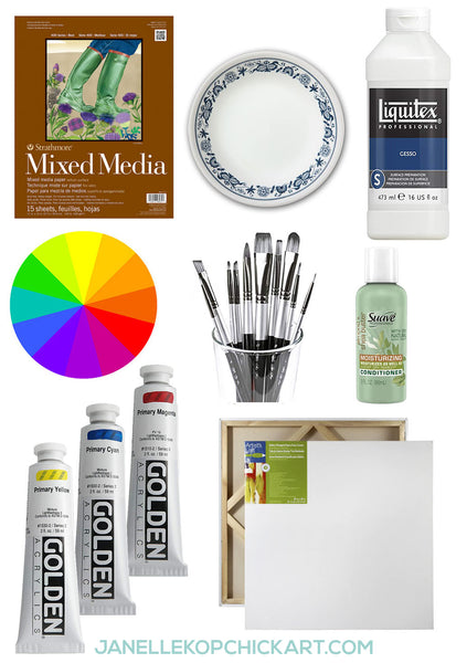 Acrylic Painting Supplies for Artists on a Budget – Janelle Kopchick Art