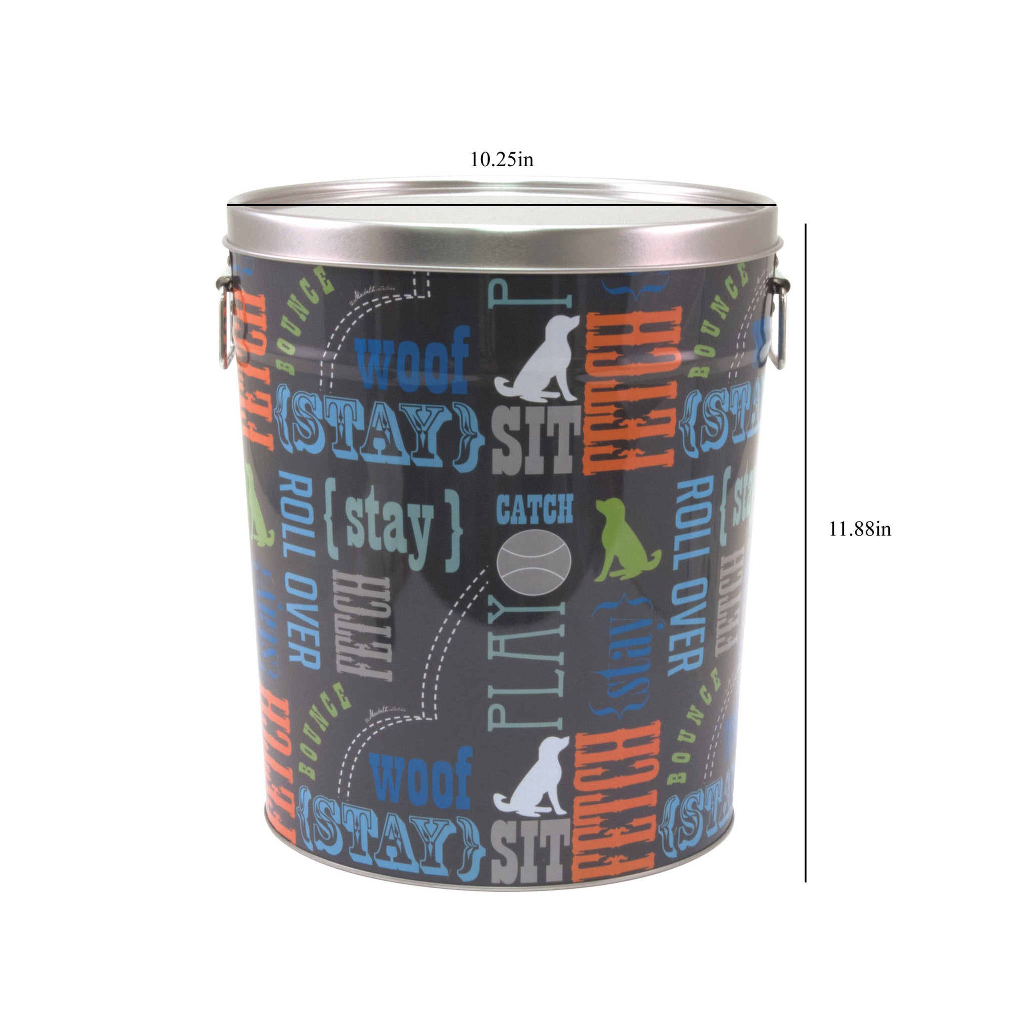 paw prints dog food container