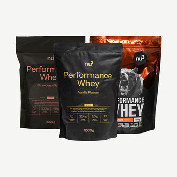 nu3 Performance proteine whey, tris classico, polvere