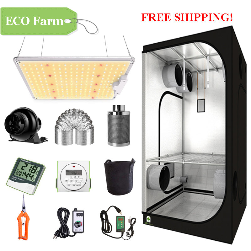 ECO Farm 2'x2' Complete Grow Tent Kit - 110W LM301B Waterproof Quantum Board
