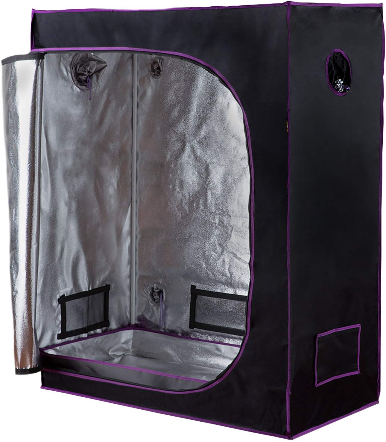 Apollo Horticulture 48”x24”x60” Mylar Hydroponic Grow Tent for Indoor Plant Growing