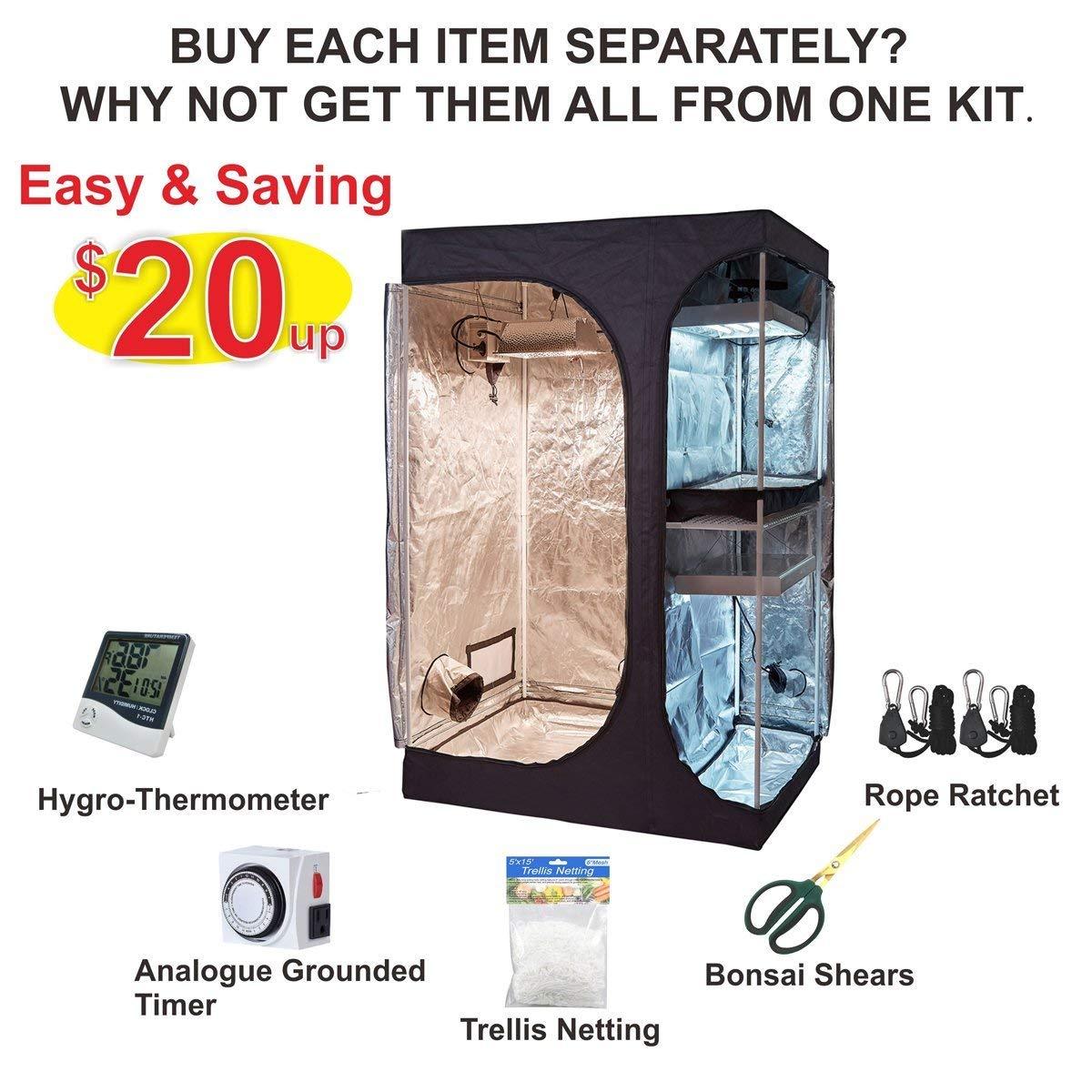 Topolite Indoor Grow Tent Kits 2 In 1 For Mylar Hydroponic And Soil Growpackage Com