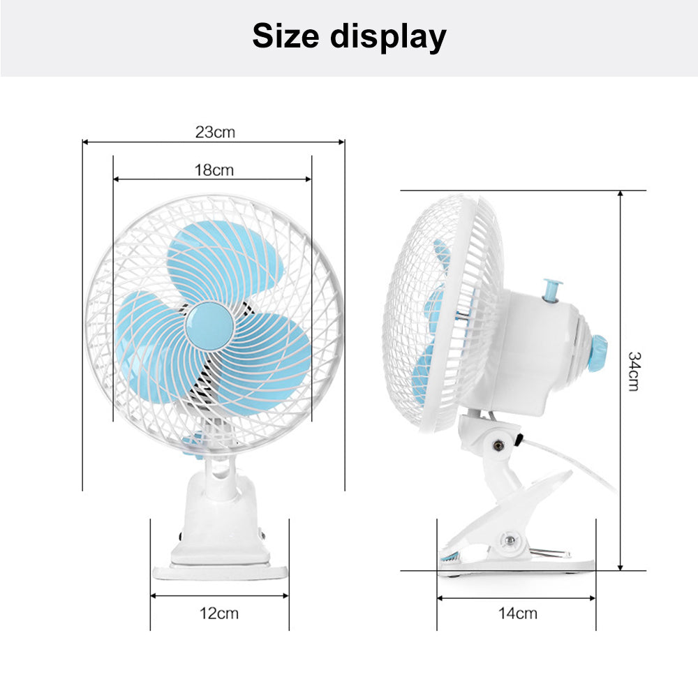 Eco Farm 6inch Clip Oscillating Fan For Grow Tent With 3 Speed Control Growpackagecom