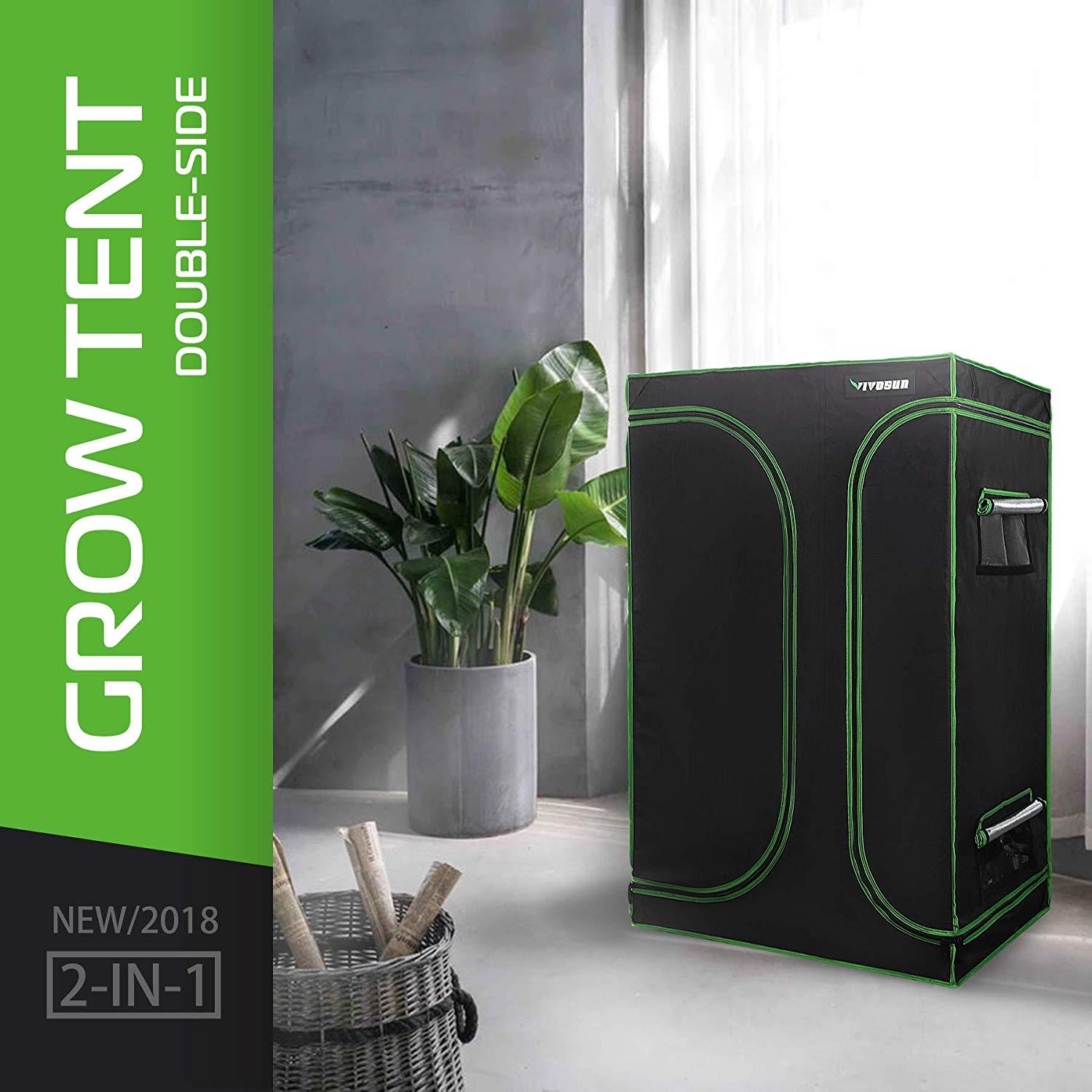 Vivosun 2 In 1 Indoor Grow Tent For Mylar Hydroponic And Soil Growpackage Com