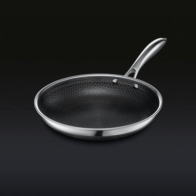 HexClad Hybrid 8in Cookware Frying Pan with Cooking Lid for sale online