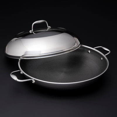 12 Inch Hybrid Stainless Steel Griddle Non Stick Fry Pan with Stay-Cool  Handle 859006007458