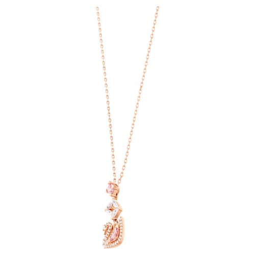 Lilia Y necklace, Butterfly, Pink, Rose gold-tone plated