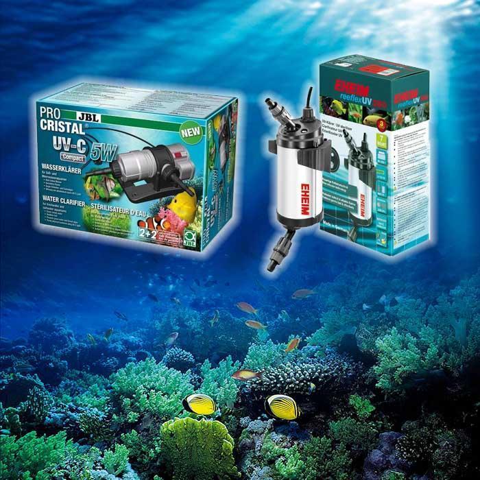 JBL Stérilisateur UV-C compact pour aquarium d'eau douce, contre