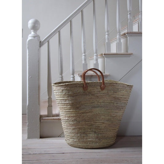 Leather-trimmed Storage Basket - Multi Sizes – Kaaterskill Market