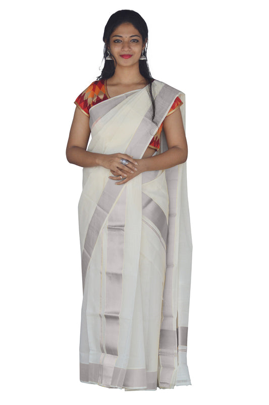 Kerala Traditional Fancy Border Cotton Set Mundu Saree Online - Online The  Chennai Silks