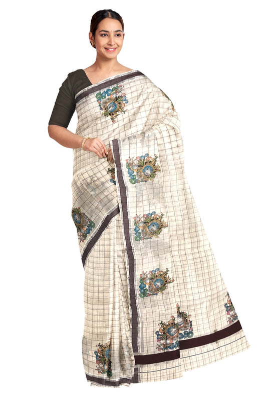 SONALI, HAND BLOCK PRINTED KERALA COTTON SAREE FOR WOMEN -KIA001KCSS –  www.soosi.co.in