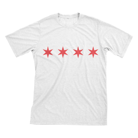 maingate Chicago Flag Heather Gray Short Sleeve T-Shirt XX-Large