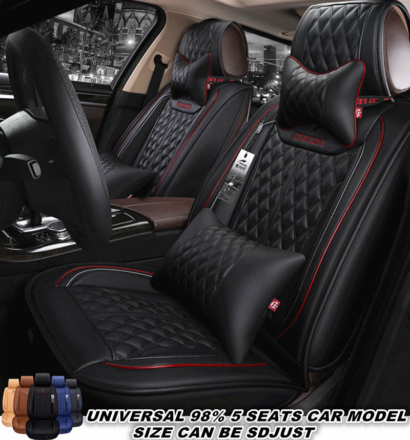 Full Set Leather Car Seat Cover Luxury Car Interior Universal Fit For Suv Crv Rav Civic Carmy Mazda Toyota Chevy Honda