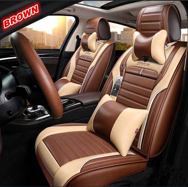 Luxury Suv Leather Car Seat Covers Universal Full Set For